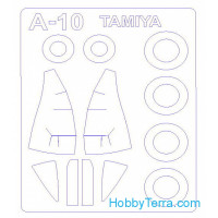 Mask 1/72 for A-10A Thunderbolt II and wheels masks, for Tamiya kit