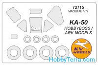 Mask 1/72 for Kamov Ka-50 and wheels masks, for Hobby Boss kit