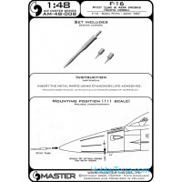 Master  48-008 F-16 Pitot Tube & Angle Of Attack probes