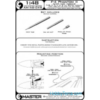 Master  48-049 Pitot tube for F-4 Phantom II - F-4B, C, D, J, N, S and all British variants