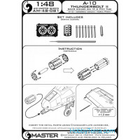 Master  48-081 Fairchild A-10 Thunderbolt II - GAU-8 Avenger gun tip and Pitot Tube