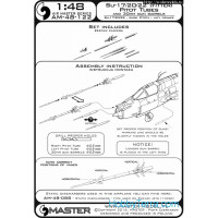 Master  48-122 Su-17, Su-20, Su-22 (Fitter) - Pitot Tubes (optional parts for all versions) and 30mm gun