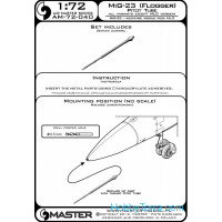Master  72-040 MiG-23 (Flogger) - Pitot Tube (all variants except MLD version)