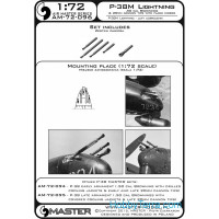 Master  72-096 P-38M Lightning - .50 cal Brownings and 20mm cannon tips with flash hiders