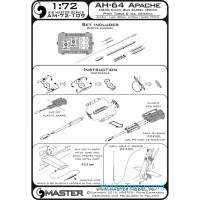 Master  72-109 AH-64 Apache - M230 Chain Gun barrel (30mm), Pitot tubes and tail antenna (resin, PE)