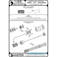 Master  35-001 M61 A1 Vulcan - Six-barrelled rotary 20mm cannon - turned barrels with etched barrel