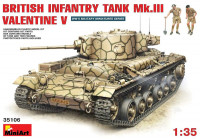British infantry tank Mk.3 Valentine V with crew