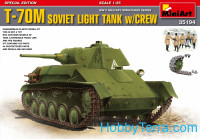 T-70M Soviet light tank with crew. Special edition
