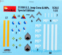 Miniart  35308 U.S. Jeep Crew & MPs. (Special Edition)