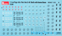 Miniart  35381 7.5 cm Pzgr. & Gr. Patr. Kw.K. 40  Shells with Ammo Boxes
