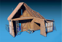 Miniart  35556 Shed with Wooden Fence (Plastic model kit)
