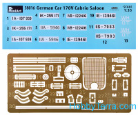 Miniart  38016 German passenger car Typ 170V Cabrio Saloon, 4 doors