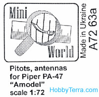 Pitot and antenna for Piper PA-47, for Amodel 72343 kit