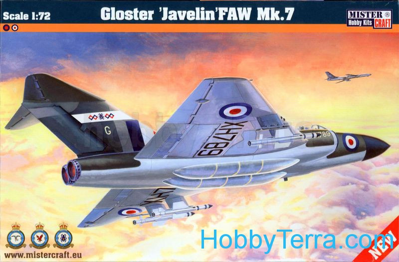 ZTS PLASTYK GLOSTER JAVELIN FAW.9  BRITISH INTERCEPTOR FIGTHER SCALE 1/72 