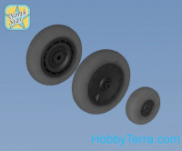 Wheels set 1/32 for Fw 190 A/F/G late disk with Continental late (smooth) main tire