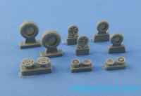 Northstar Models  48048-a Wheels set 1/48 F/A-18 E/F Super Hornet, no mask series