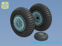 Wheels set 1/48 for Soviet WWII fighter La-5/F/FN, no mask series