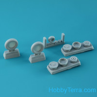 Northstar Models  48102-a Wheels set 1/48 for Fw 190 A/F/G late disk with Dunlop early main tire (tread)