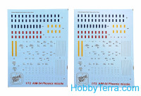 Northstar Models  72032-b AIM-54 Phoenix missile (4 pcs in the set, decal)