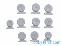 Wheels set 1/72 for An-10, An-12, type 1, light series