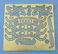 Photo-etched set 1/350 S and L-type boats Davits for Russian ships