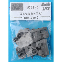 Wheels set 1/72 for T-80 tank, late, type 2