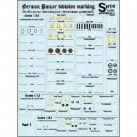 German Panzer division marking, Part 1, scale 1/35, 1/72, 1/87