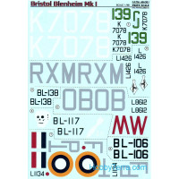 Print Scale  48-081 Decal for Bristol Blenheim Mk. I