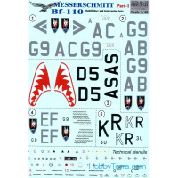 Decal 1/48 for Messerschmitt Bf.110, Part 1