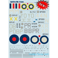 Decal 1/48 for Spitfire Mk V Aces, Part 2