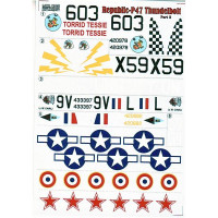 Decal 1/72 for Republic P-47 Thunderbolt, Part 2