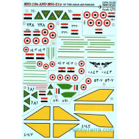 Decal 1/72 for MiG-19s and MiG-21s of the Arab Air Force
