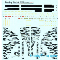 Print Scale  72-154 Decal 1/72 for  Boeing-Vertol 107, Part 3