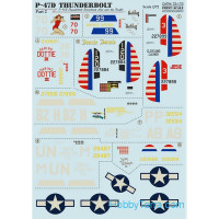 Decal for Thunderbolt P-47D Razorback Aces