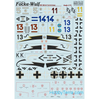 Decal for Focke-Wulf Fw-190 A7/A8 Aces