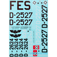 Print Scale  72-277 Decal 1/72 for Junkers Ju-52 civil versions, Part 1