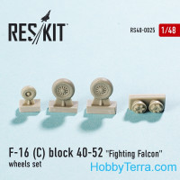 RESKIT  48-0025 Wheels set 1/48 for F-16 (C) Block 40-52 Fighting Falcon