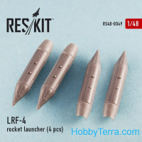 RESKIT  48-0049 Rocket Launcher LRF-4 (4 pcs), for Airfix/Italeri kit