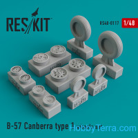 Wheels set 1/48 for B-57 Canberra (type 1)