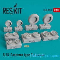 Wheels set 1/48 for B-57 Canberra (type 2)
