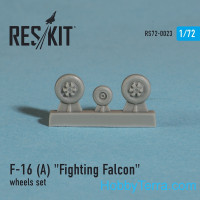 RESKIT  72-0023 Wheels set 1/72 for F-16 (A) Fighting Falcon