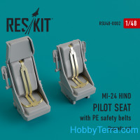 Upgrade Set for MI-24 HIND Pilot Seat With PE Safety Belts