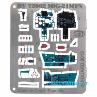 R.V. Aircraft  D72026 Detailing set 1/72 Mikoyan MiG-21MFN Color photo-etched parts