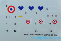 Trumpeter 07263 法国煤焦B1双重型坦克