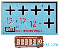 UM  252 T-34 captured tank with 8,8 cm KwK 36L/36 gun