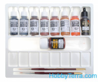 Vallejo 70150 型号颜色集：铁锈和普碳钢的影响