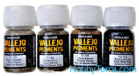 Vallejo  73192 Pigments Set. Stone & Cement, 4pcs