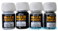 Vallejo  73193 Pigments Set. Soot & Ashes, 4pcs