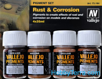 Pigments Set. Rust & Corrosion, 4pcs