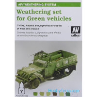 Weathering set for Green vehicles, 7*8ml